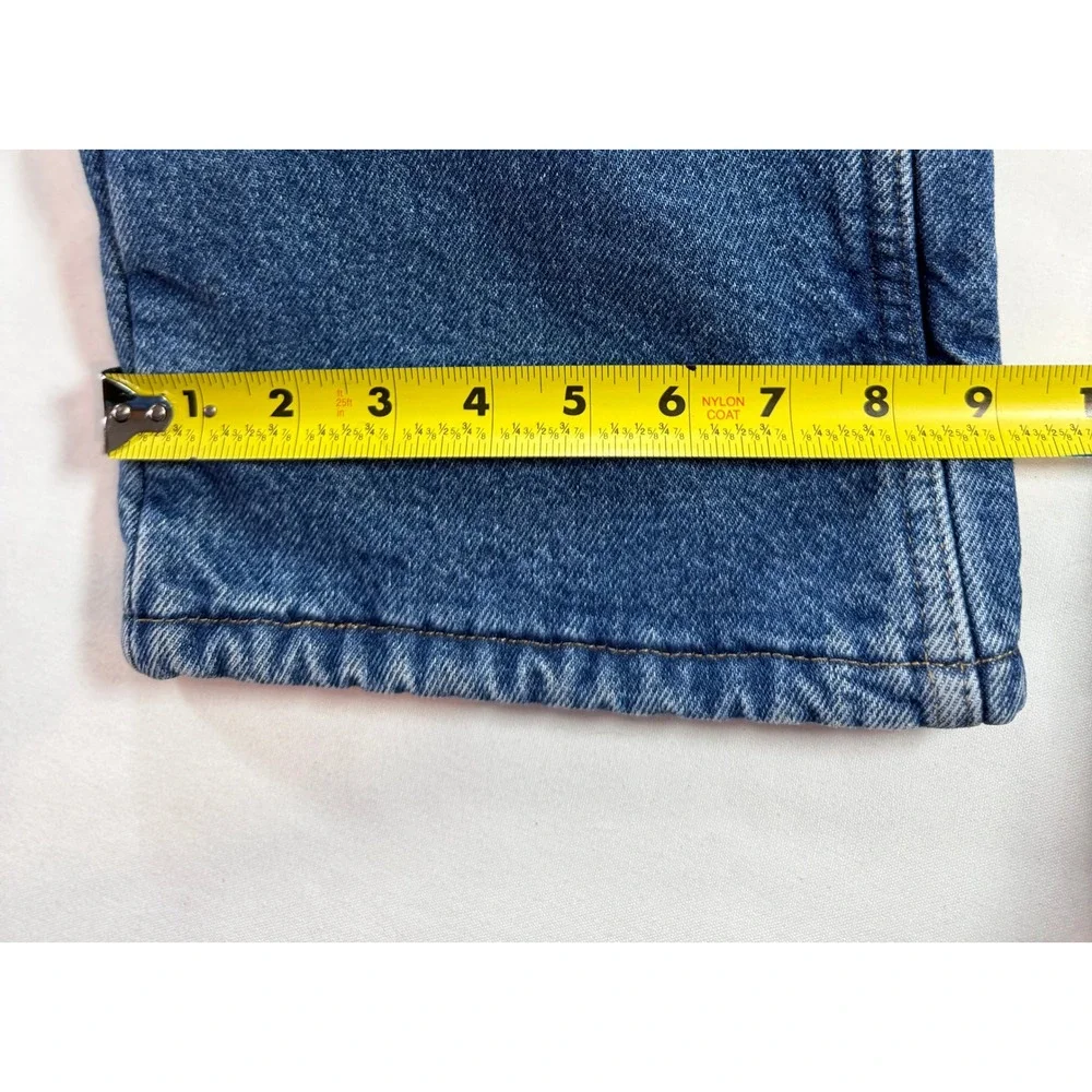 Wrangler Rugged Wear Fleece Lined Jeans Mens 36x34 Blue Denim Red Lining 33213SW